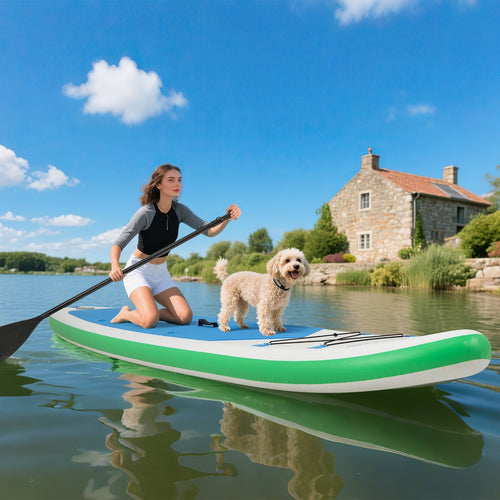 11 Feet Premium SUP Inflatable Stand Up Paddle Board with Accessories and Repair Kit-L